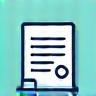 Icon representing filling out an online form.